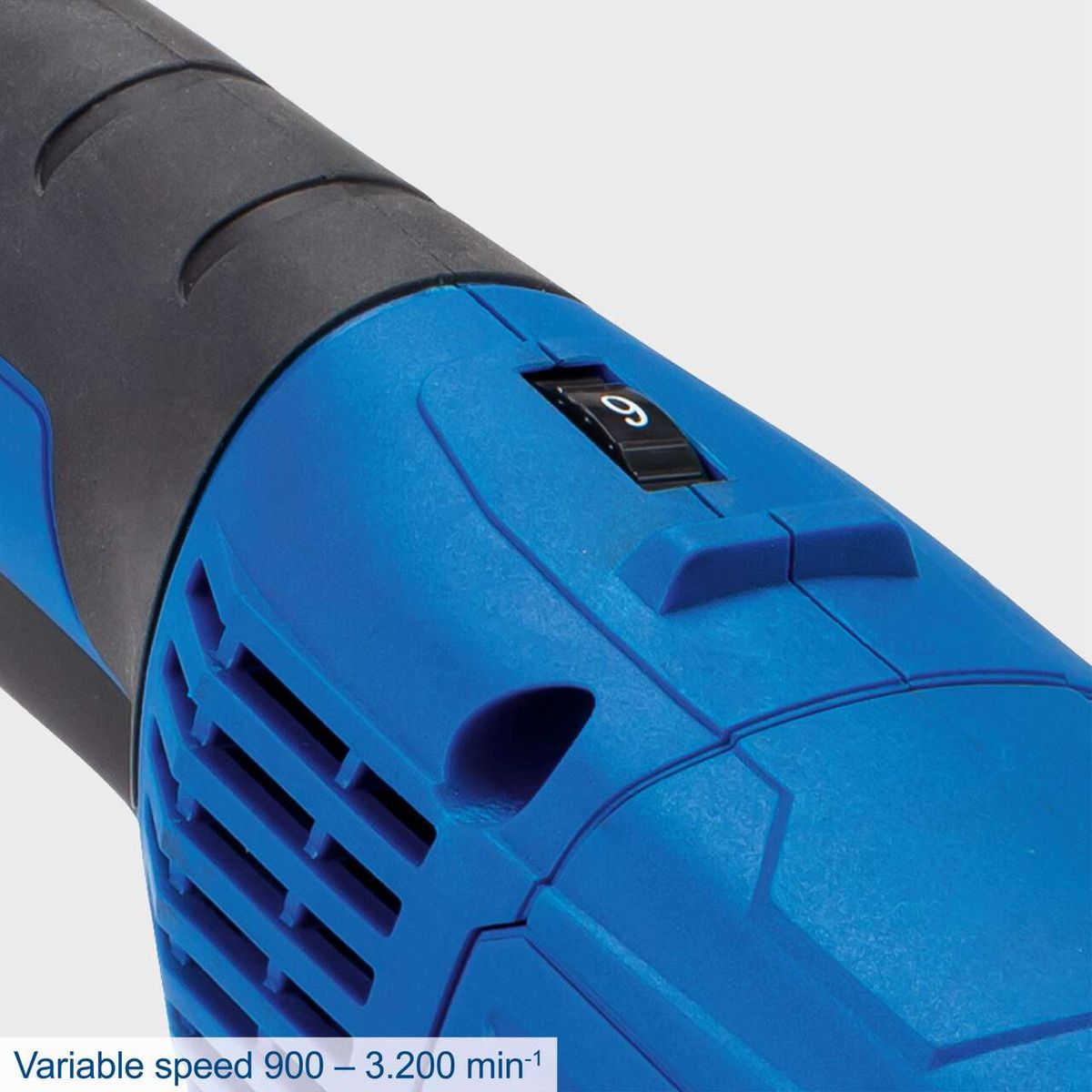 Scheppach satin finishing machine with variable speed ranging from 900 to 3,200 rpm