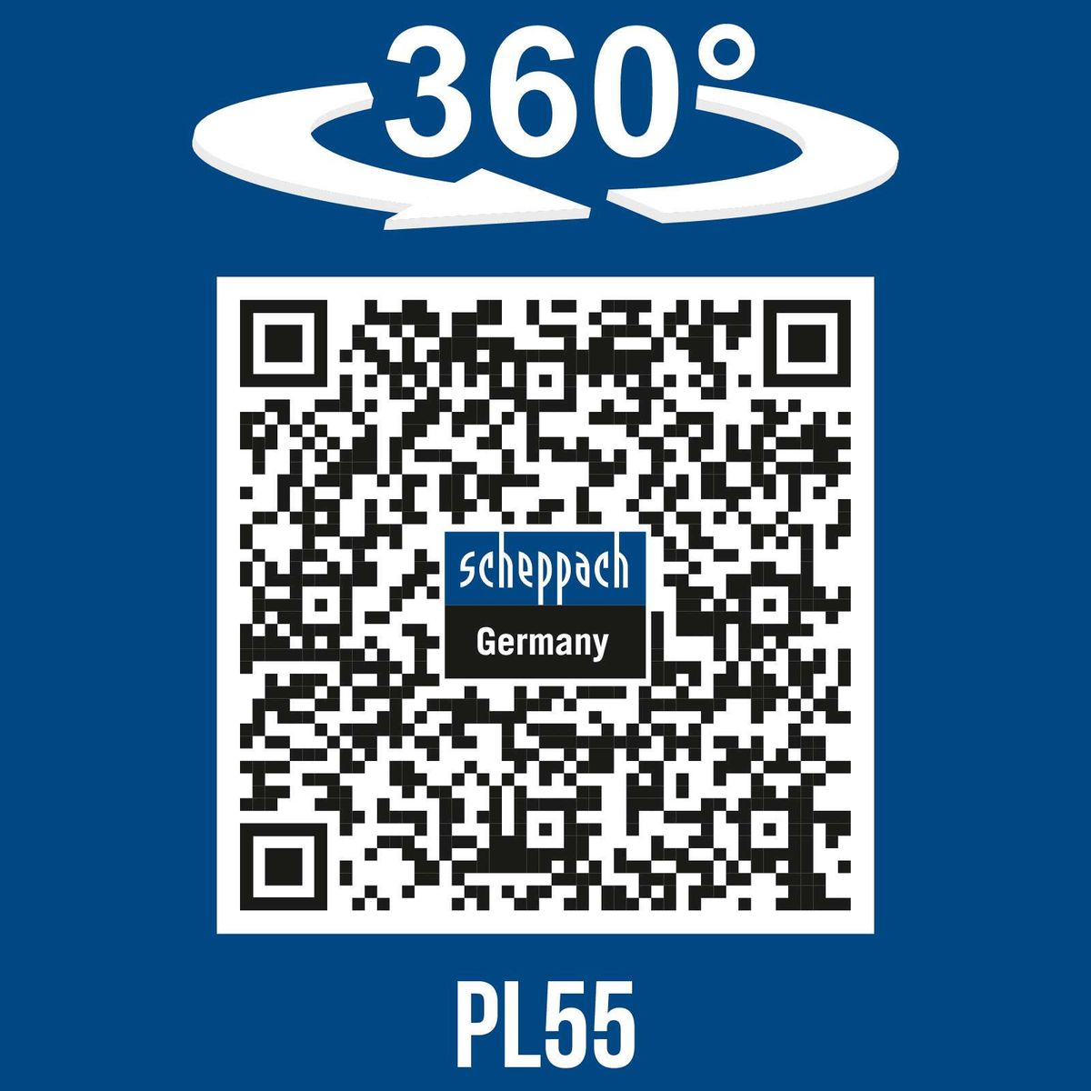 360° rotation for precise cutting, Scheppach PL55 electric plunge saw with German QR code