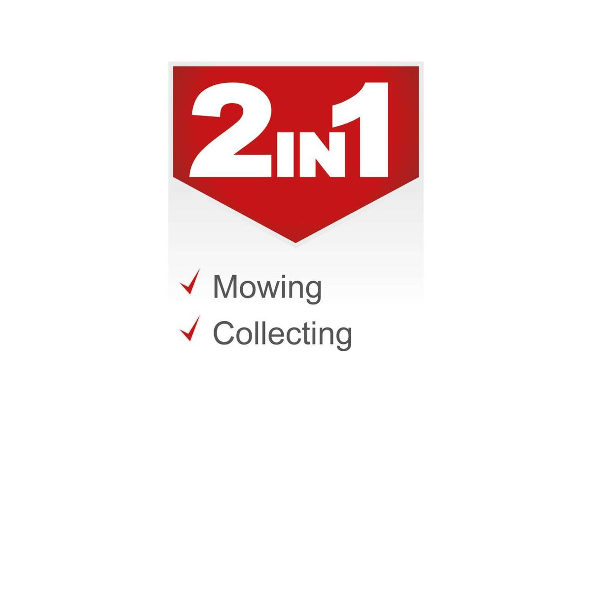 Scheppach lawnmower with mowing and collecting feature, adjustable in three positions