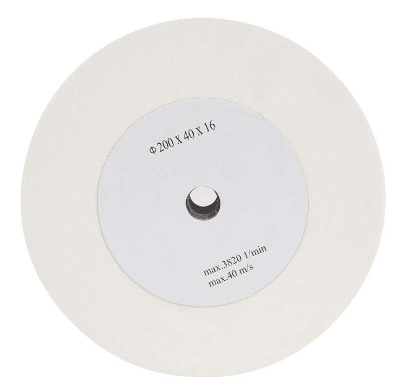 Scheppach grinding stone (ø200 x 40) with markings and speed specifications