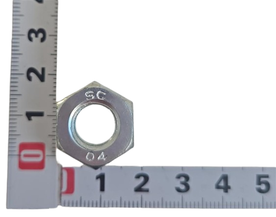 Hexagon nut with '439' and 'SC' marking on the scale