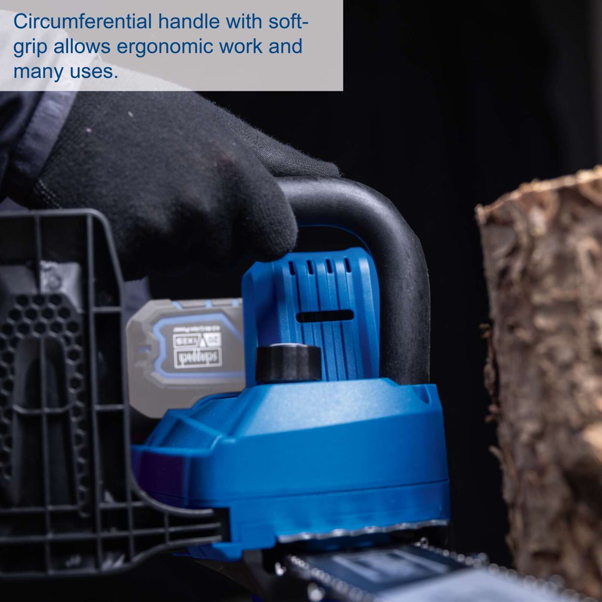 Ergonomic circumferential handle with soft grip for comfortable use