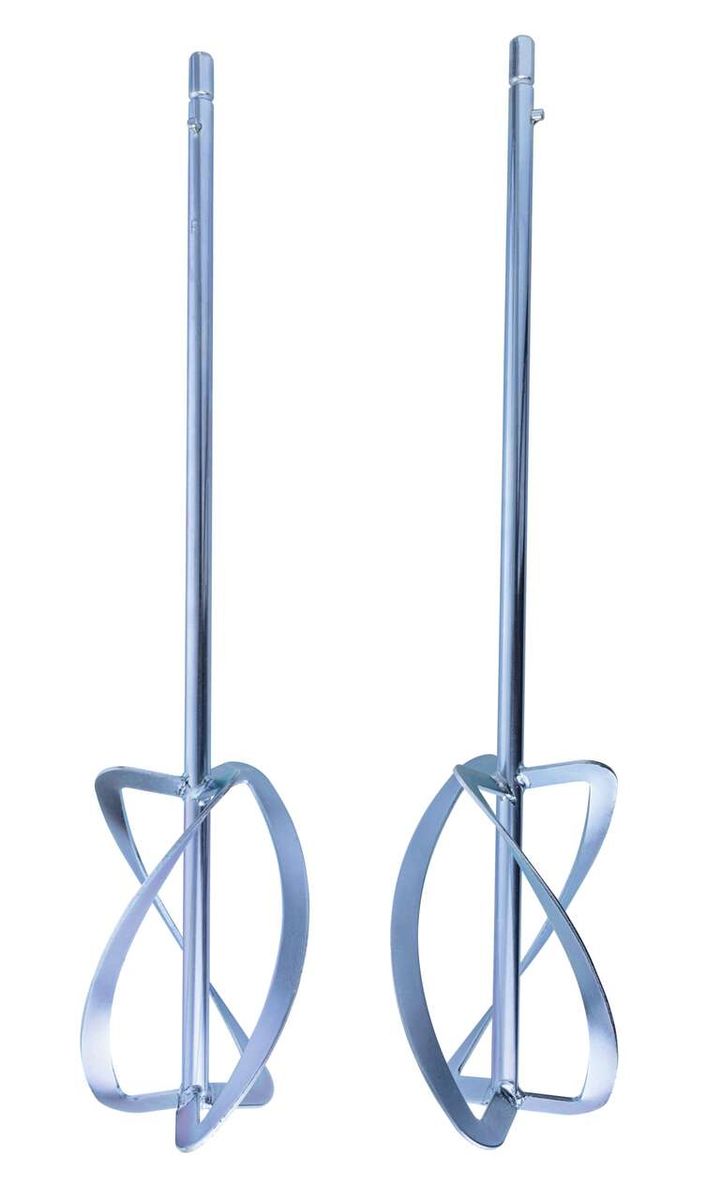 Spiral-shaped metal mixing tools for mortar and paint