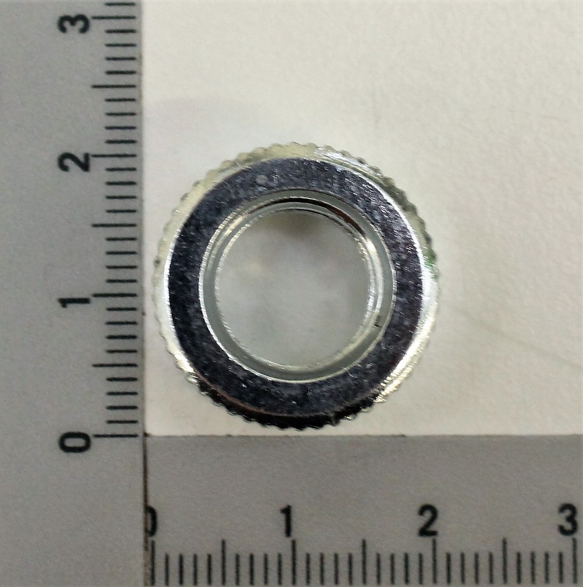 Scheppach adjusting screw nut M12x20x8 with measurement scale showing internal diameter