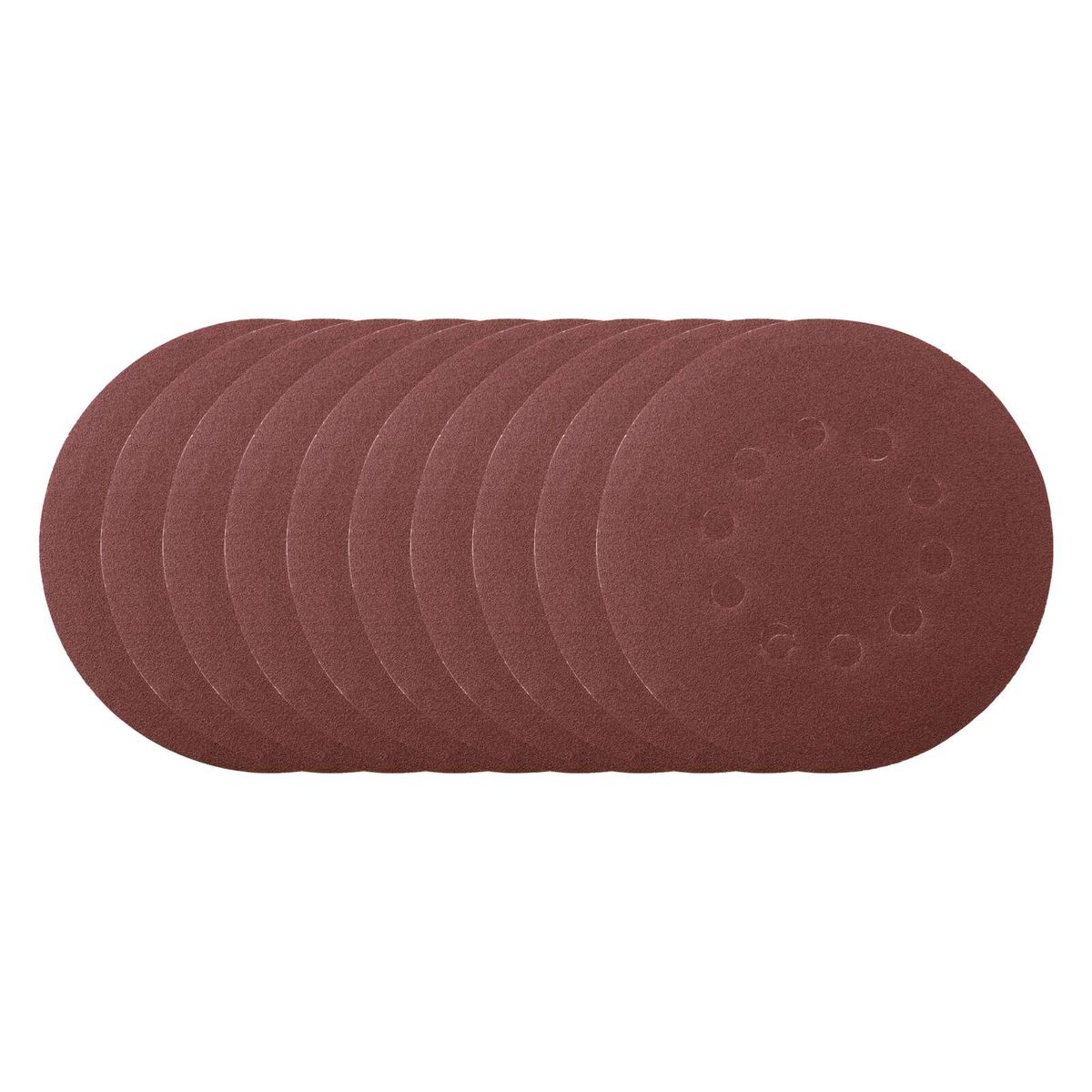 Round sanding paper set with 10 pieces, Ø 215 mm, grit 120 for fine finishing
