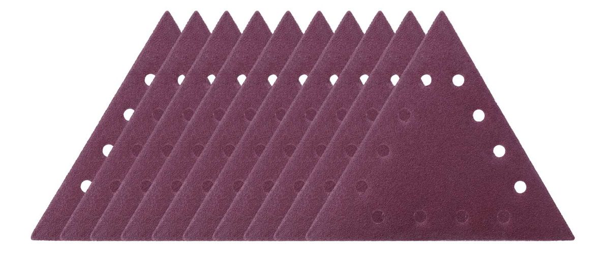 Sanding paper, triangular shape, grit K80 – Set of 10 pieces
