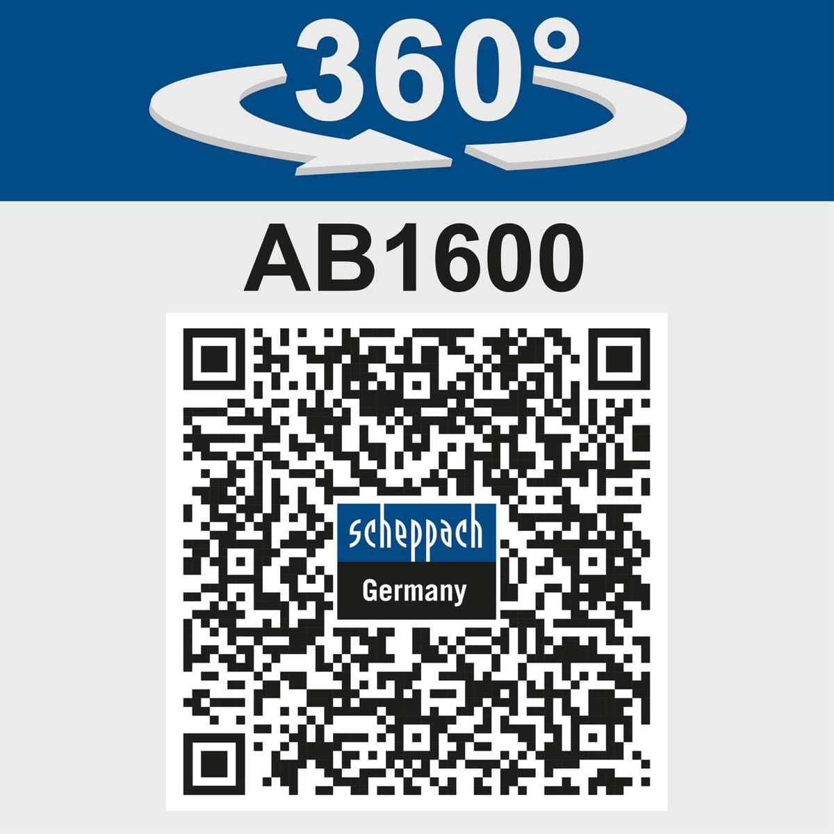 AB1600 demolition hammer featuring 360° rotation and anti-vibration handle by Scheppach