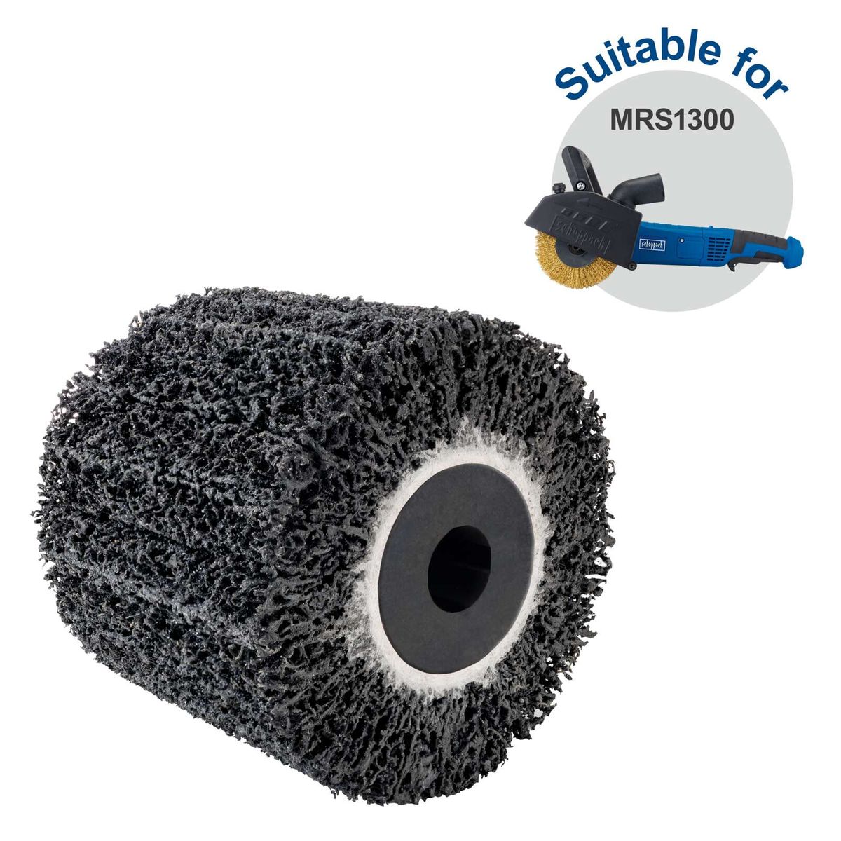 Scheppach attachment for MRS1300 machine featuring synthetic brush pad