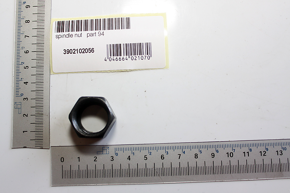 Spindle nut (part 94) with label and barcode from Scheppach collection