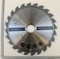 24-tooth circular saw blade, Ø 210 mm, for Scheppach tools