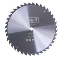 Scheppach circular saw blade with 40 teeth. Part number: 7905100602. Max speed: ̊Max. speed: 2600 rpm. EAN: 4151545547177. Suitable for wood. GMPATESTED. Viewed from above.