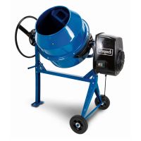 Scheppach concrete mixer with mobility stand and 140-litre mixing chamber