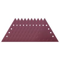 Triangular sanding paper, 180 grit, set of 10 pieces – 10 individual sheets with perforated patterns for precise sanding.
