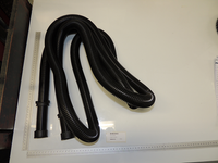 Flexible suction hose with connectors, approximately 4 meters long