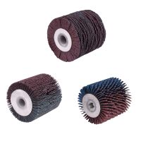 Scheppach round brushes with textured surface for wood, part of a set for MRS500