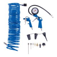 Scheppach high-pressure tool kit with pump, pressure gauge, and flexible hoses