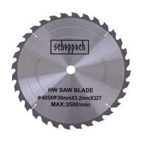 Scheppach high-quality circular saw blade, 405 mm diameter, 32 teeth, 30 mm width, 3.2 mm core thickness
