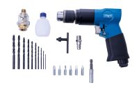 Scheppach compressed air drill accessory set with drill bits and files