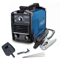 Inverter welding machine WSE1100 starter kit with clamp, electrode holder, electrodes and protective face shield