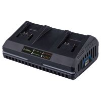 Multi-port power adapter with USB connections and status indicator lights for various devices