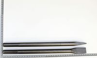 Scheppach pointed and flat chisel set SDS-Max with scale reference