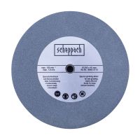 Scheppach corundum whetstone with performance details: high efficiency, maintains shape, extreme durability, max speed specifications