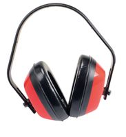 Hearing protection by Scheppach, photographed from the front.