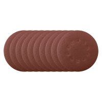 Structured round sanding paper for precise grinding, set of 10 pieces