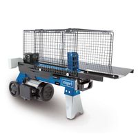 Hydraulic log splitter in lying position, Scheppach HL460, with transport frame