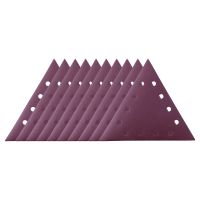 Triangular sanding paper with perforations, set of 10 pieces, grit P150