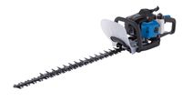 Scheppach petrol hedge trimmer with extended handle and blade