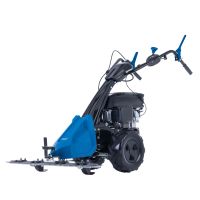 Scheppach petrol-powered lawn mower (BMS196-88) showing cutting width and height